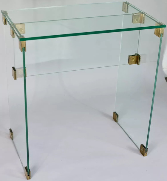 Image 1 of Console Verre et Bronze