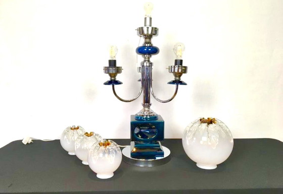 Image 1 of Large Carlo Nason Mazegga Table Lamp, , Italy, 1960s