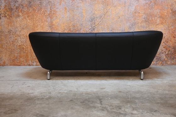 Neu bezogenes Sofa von Leolux Pupilla Design aus schwarzem Leder – 3-5 Sitzer Sofas, Leather (photo 6 of 10)
