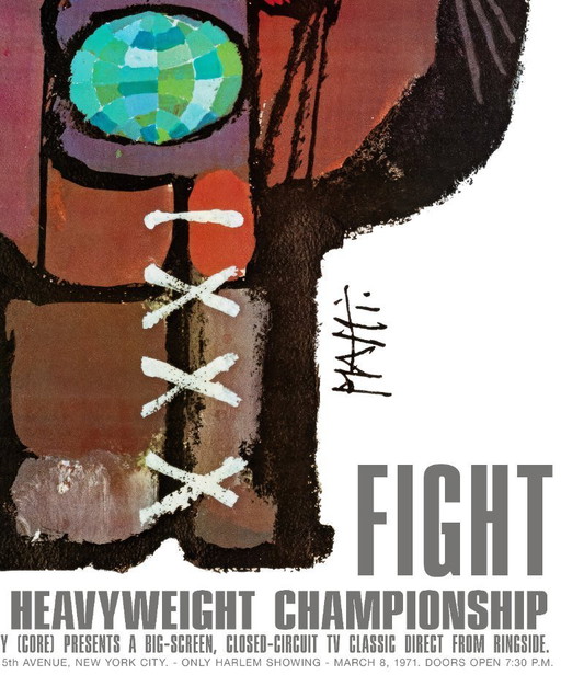 „Der Kampf“ Muhammad Ali – Joe Frazier, Boxweltmeisterschaft 1971 – 70 x 100 cm