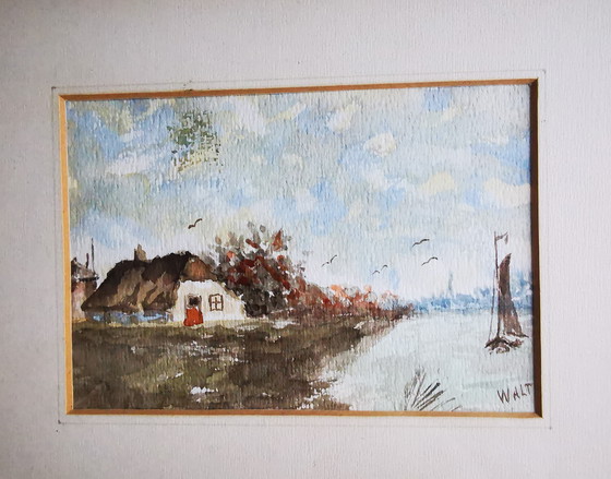 Image 1 of Landschaftsgemälde, kleines Format