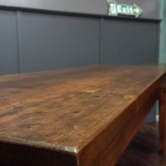 Dining table, Side table Antique French farmhouse table made of fruitwood (photo 4 of 16)