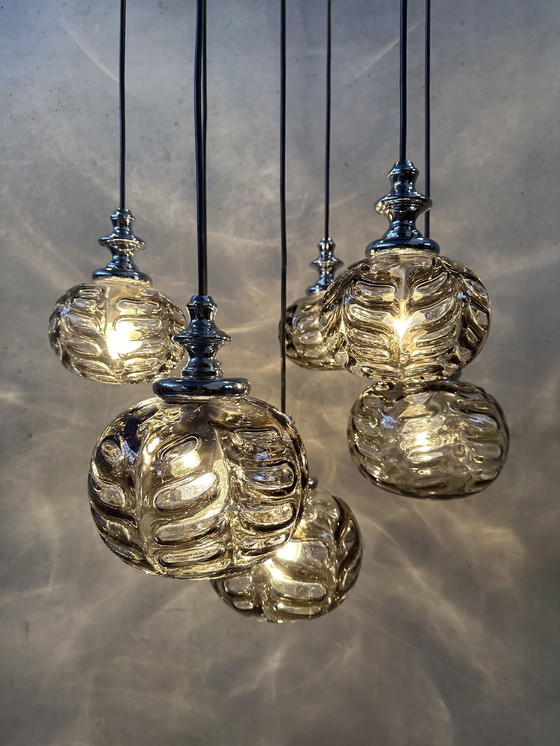 Image 1 of Vintage cascade hanglamp - Oberglas Austria