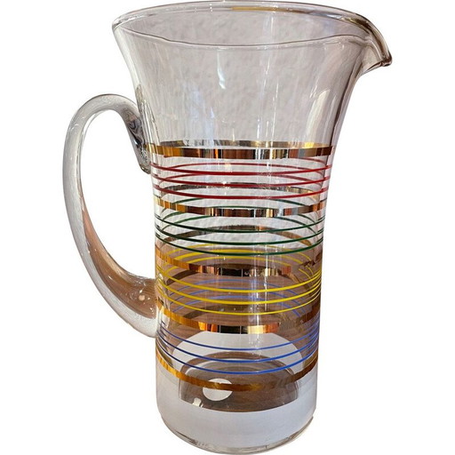 Pichet en verre vintage, 1950