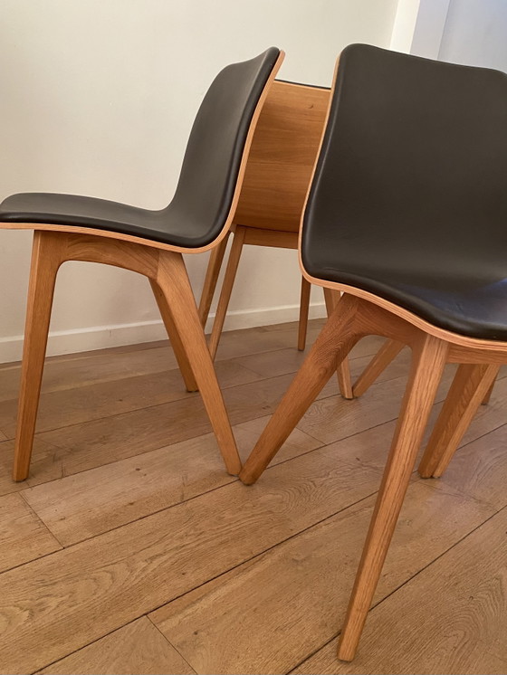 4x Morph chairs by Zeitraum made of solid wood and with leather upholstery – Dining chairs (photo 14 of 15)