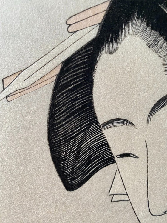 Image 1 of 歌麿筆Utamaro Hitsu as Sealed-From Six Houses of Yoshiwara-Publisher Omiya Gonkuro 1990