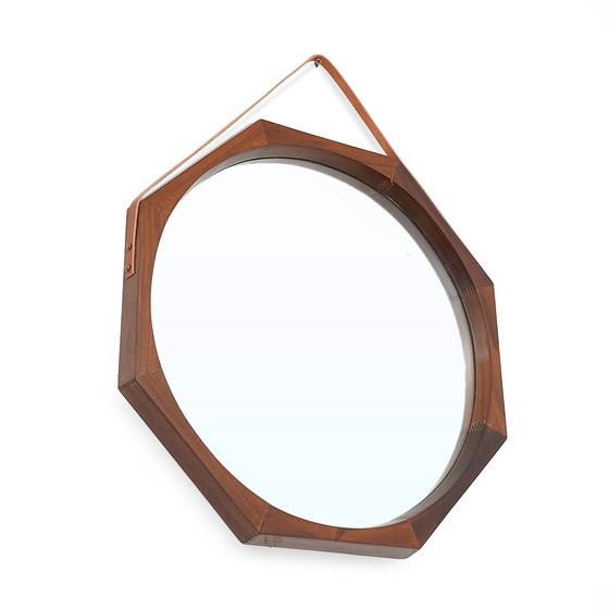 Image 1 of Octagonal mirror with teak frame, 1960s