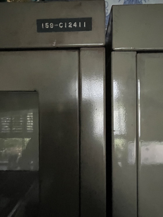 Image 1 of Vintage MEWAF display cabinet / laboratory cabinet metal