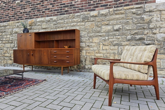 Dressoirs Highboard jaren 60 Teak Mid Century jaren 70 Vintage Kast Vitrine – Wood (photo 6 of 12)