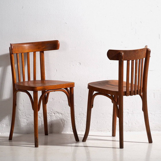Antique Thonet bistro chairs (c.1900). Set of 2 pieces #14 – Dining chairs (photo 4 of 25)