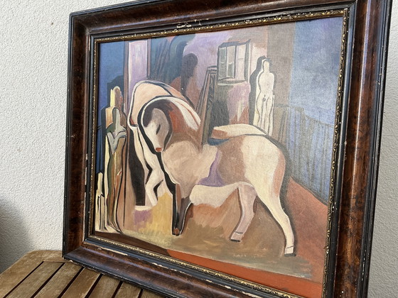 Image 1 of Kadar Bela unsigned Vintage Painting Cubism