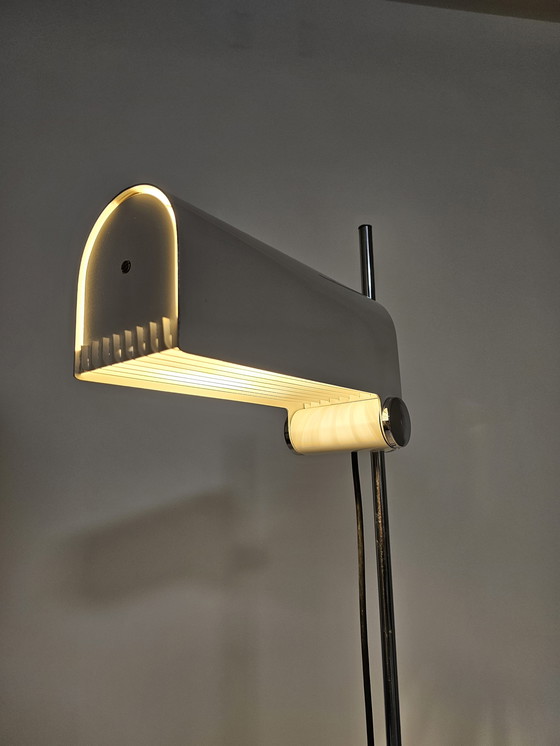 Image 1 of Lampada da terra in metallo bianco Braun Feldweg per Doria Leuchten anni '60