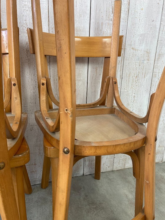 Set van 6 Baumann bistrostoelen – Eetkamerstoelen, Wood (photo 10 of 15)