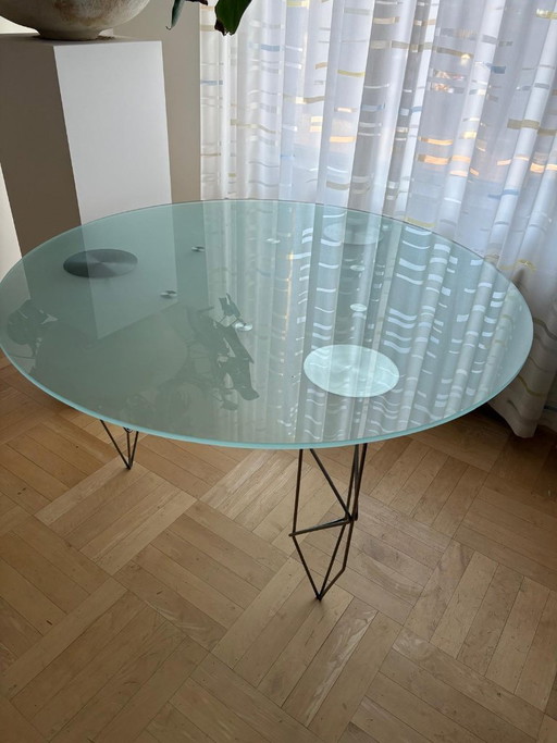 Beautiful glass designer dining table