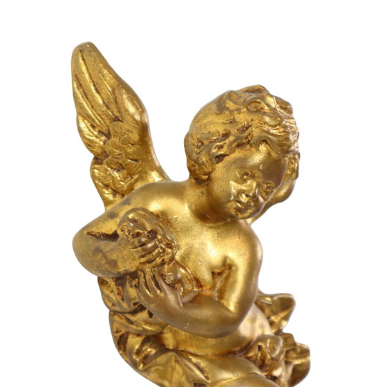Image 1 of Grande angelo dorato in gesso