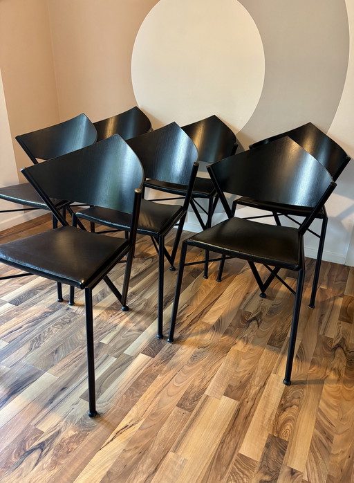 7 stoelen "Victory" - Memphis-stijl, ca. 1980/90