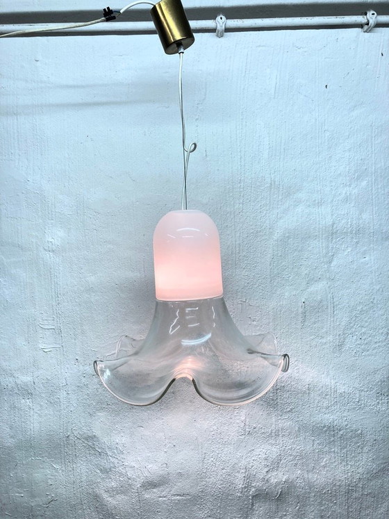 Image 1 of Italiaanse Murano glazen hanglamp, ontworpen door Renato Toso & Roberto Pamio Leucos.