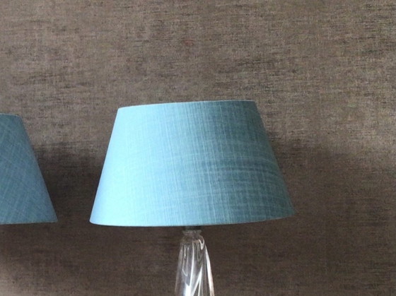 Image 1 of Pair of vintage Val Saint Lambert Cristal table lamps
