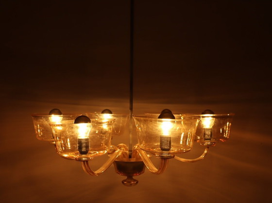 Image 1 of Kroonluchter/plafondlamp van Paolo Venini, Murano, Italië, jaren 60