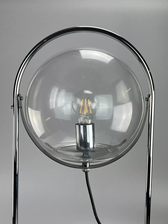 Image 1 of 60er 70er Jahre Kugellampe Lampe Leuchte Tischlampe Space Age Design Glas Metall