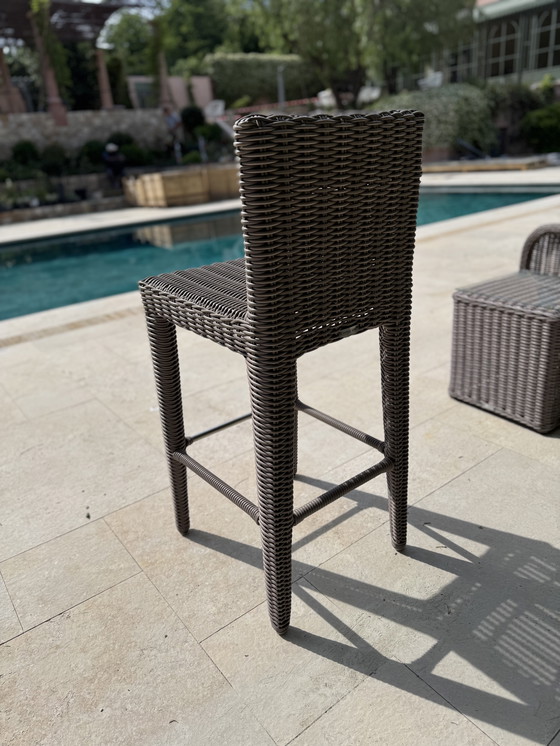 Image 1 of x4 Sgabelli da bar Riviera in finto vimini