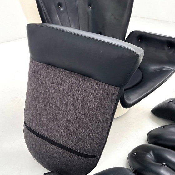 Image 1 of Black & White Elda Lounge Chair by Joe Colombo for Comfort, 1960s