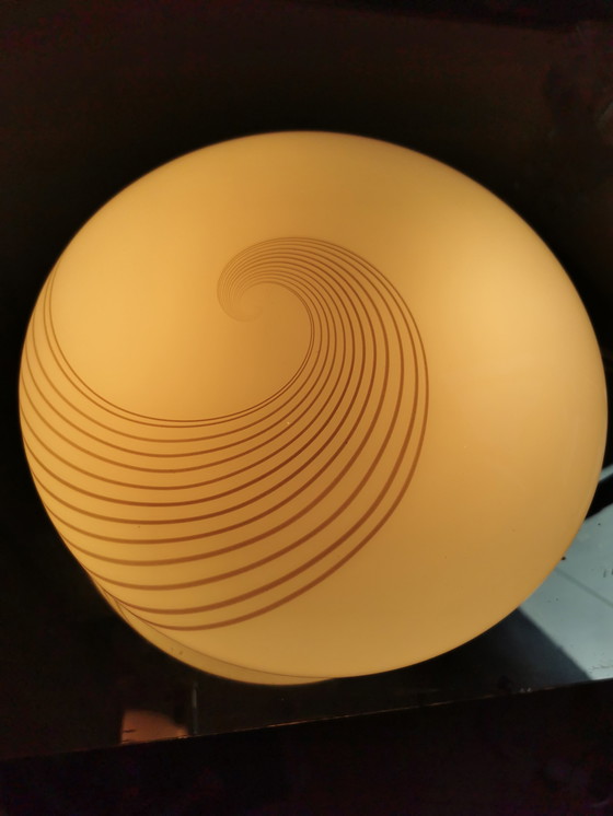 Image 1 of Lampada da parete o da soffitto in vetro di Murano a spirale italiana di metà secolo