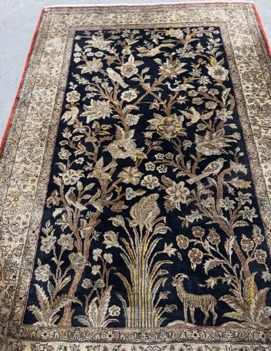 Image 1 of Handwoven Persian silk rug