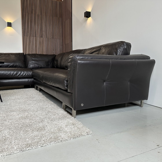 Image 1 of Natuzzi hoekbank leer