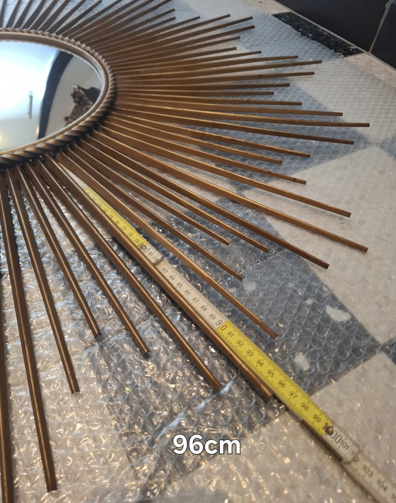 Image 1 of Specchio solare XXL 96cm! Firmato Chaty Vallauris convesso 29cm del 1960