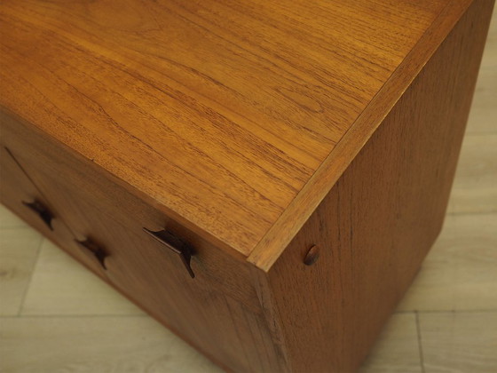 Mobile danese impiallacciato con cassetto e anta a ribalta, anni '60 – Armadi contenitori, Legno (photo 12 of 14)