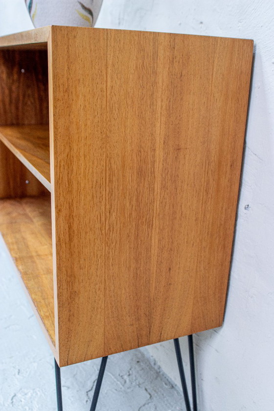 Vintage sideboard, chest of drawers, bookshelf, teak, walnut, 1960s, Mid Century – Wood (photo 7 of 13)