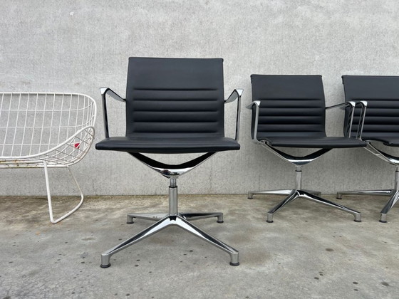 Image 1 of 4 sedie da conferenza in pelle ICF Una