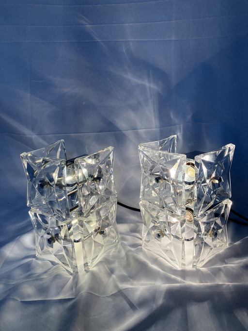 Vintage sconces, Kinkeldey with crystal discs.