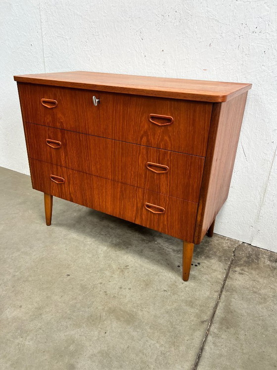 Image 1 of Cassettiera vintage, Svezia anni '60, SMI (Svensk Möbelindustri), Teak