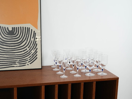 Image 1 of Servizio di bicchieri Venise Saphir, design francese, anni '70, prodotti da Cristal d'Arques