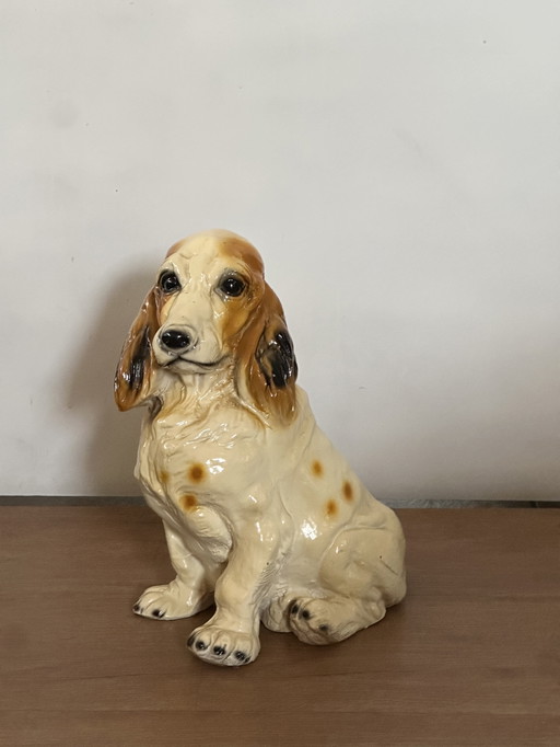 Cocker Spaniel en céramique vintage