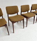 Set Van 4 Massief Houten Deense Stoelen, 1970's