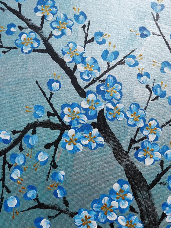 Sakura J538 - Grande Peinture Originale – Peintures et dessins, Canvas (photo 15 of 17)