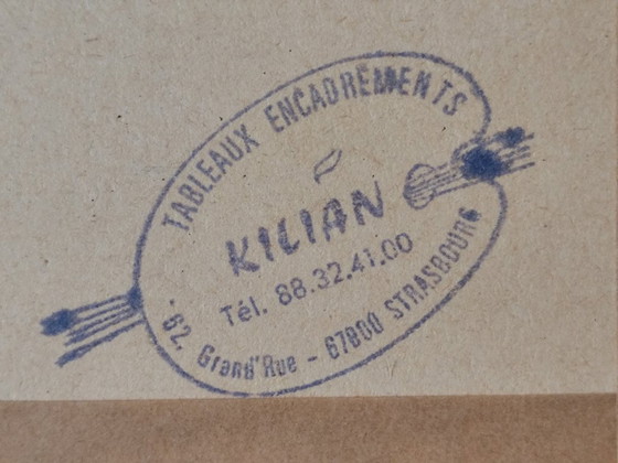 Image 1 of Vintage Signed Drawing 1965 | French Countryside | Jean Noël