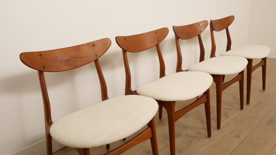 Image 1 of 4 x dining chair | Teak | Newly upholstered