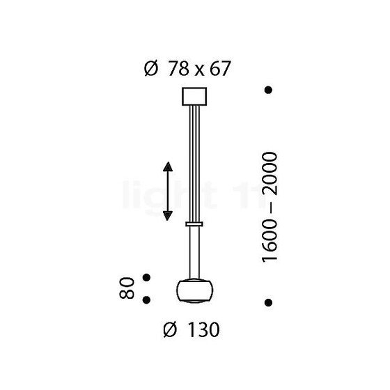 Image 1 of Oligo halogen pendant lamp, single