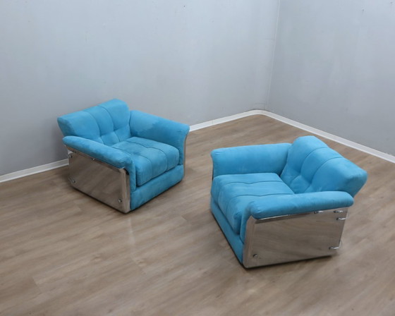 Image 1 of Vintage 1970s Saporiti Larissa Armchairs by Vittorio Introini