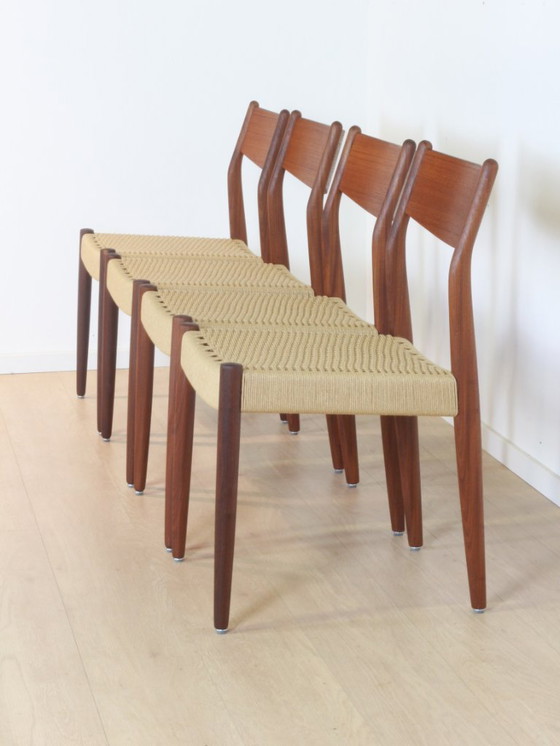 Image 1 of 4 sedie da pranzo Fristho in corda di carta