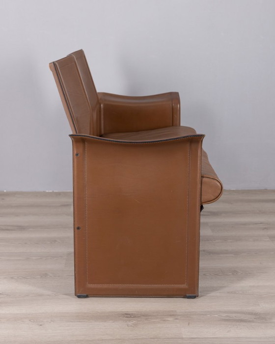 Image 1 of 1970s leather sofa, 'korium' designed by Tito Agnoli for Matteo Grassi