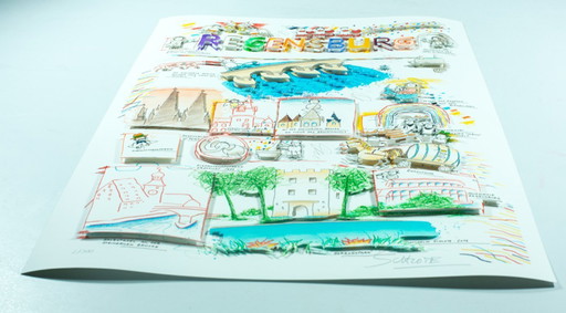 Schlote, Wilhelm - Regensburg - 3D-Konstruktion - handsigniert