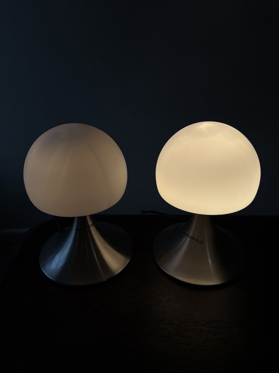 Set Van 2 Mushroom Tafellampen – Touch – Table lamps, Glass (photo 3 of 6)