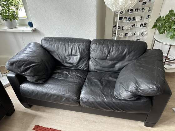 2 sofás De Sede, de piel negra, serie DS-17 – Sofás de 2 plazas, Leather (photo 6 of 8)