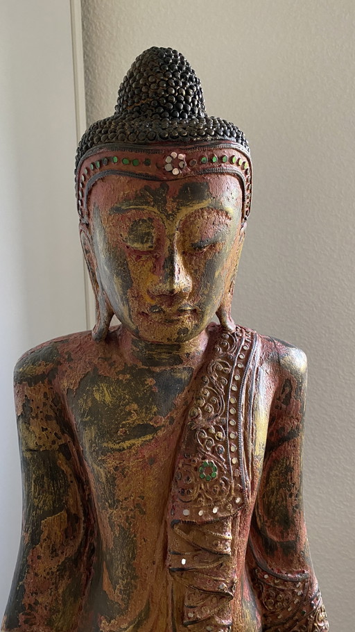 Wooden Buddha statue