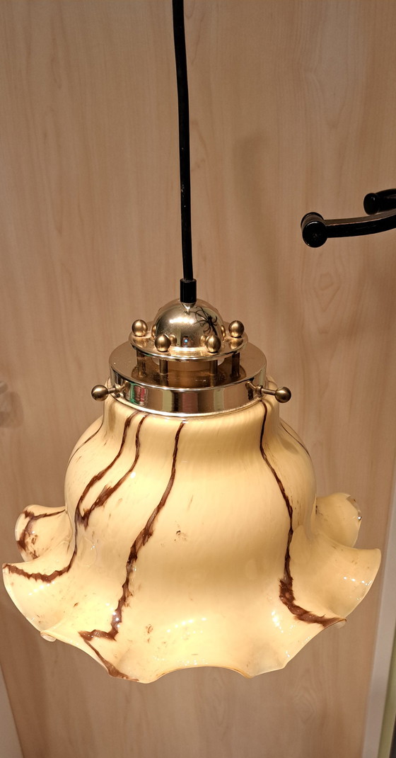Image 1 of VINTAGE 70' PEILL & PUTZLER LAMPE DE PLAFOND beige marron